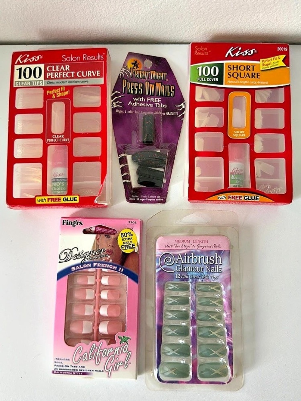 Kiss Salon Results Clear Perfect Curve Artificial Nails bundle